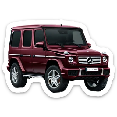 Burgundy G-class sticker