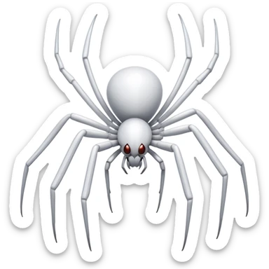completely white spider, all white spider with eight legs sticker