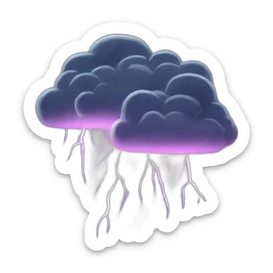 Rain and thunder sticker