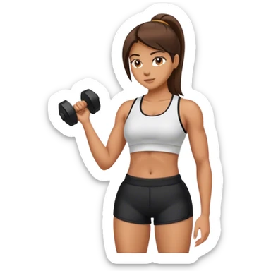 gluteus maximus female with black gym shorts sticker