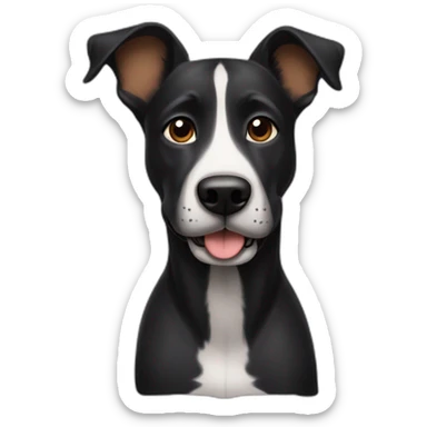 Perro negro con pelo parecido sticker