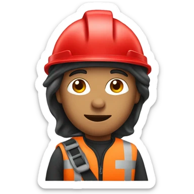 a rescuer in a red helmet sticker