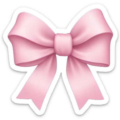 light pink bow sticker