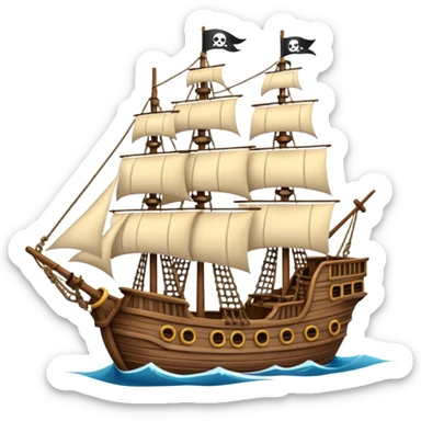 pirate ship for penguins sticker