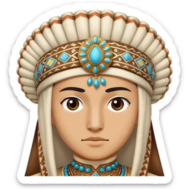 Uzbek national headdress sticker