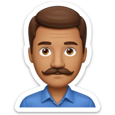 fry with mustache sticker