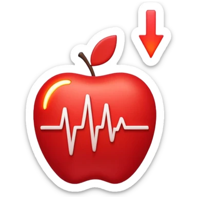 3D emoji showing a simple red pulse line (heartbeat monitor style) with a glowing point moving along it, minimal design on a soft background, symbolizing a steady pulse / heartbeat, clean and modern Apple emoji aesthetic sticker