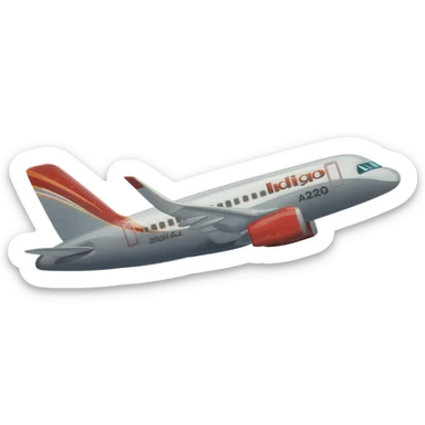 Airbus A220 IndiGo airlines ✈️ sticker