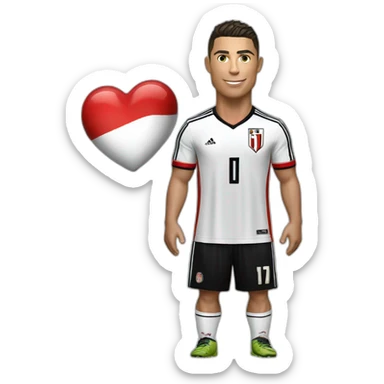 Cristiano Ronaldo con la camiseta de river plate sticker