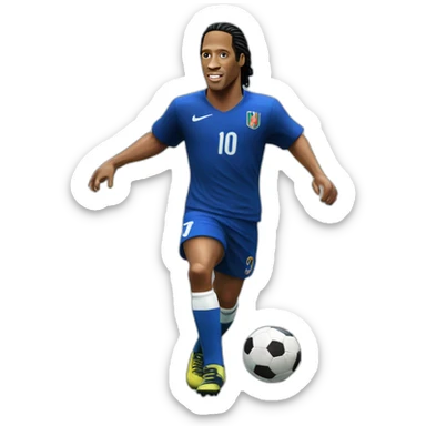 ronaldinho realistic football player sticker
