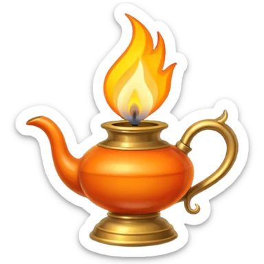 oil lamp diya sticker