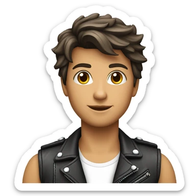 Joven hermosa que lleva vestimenta moderna en moto sticker