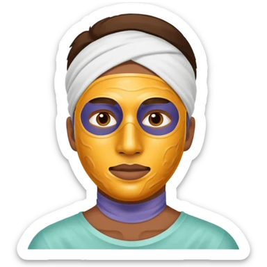 Hombre con mascarilla de skincare  sticker