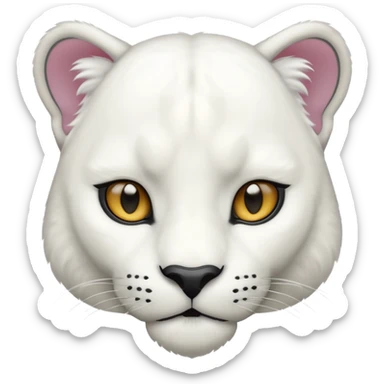 white panther emoji like one you would see on discord sticker