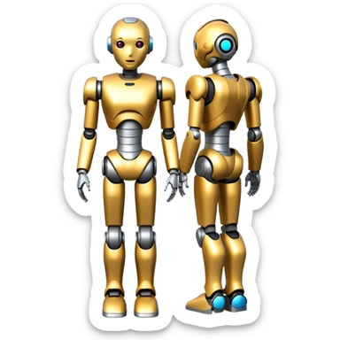 full body synthoid, humanoid robot sticker