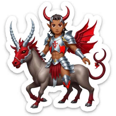 Arcangel san miguel pisando un demonio sticker