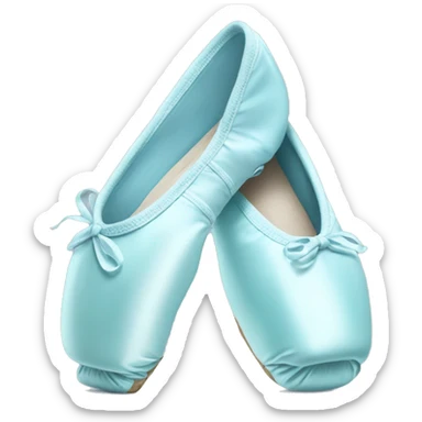 light blue ballet pointe shoes sticker