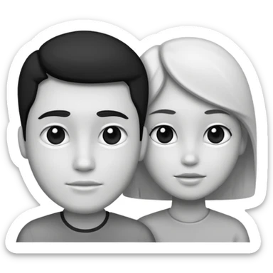 Humanos dnd estilo blanco y negro dibujo sticker