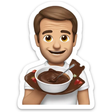 Manuel Macron eat nutella sticker