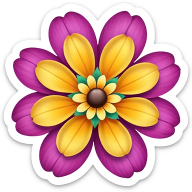 vintage emogie flower sticker