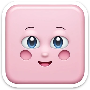 light pink square sticker