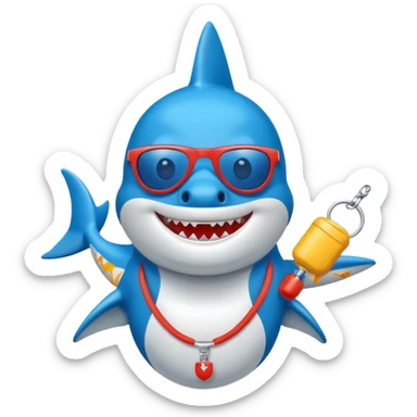 A shark that’s Lifeguard  sticker