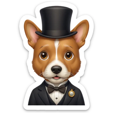 terrier gentleman sticker