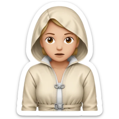 woman in a straitjacket sticker