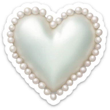 pearl heart sticker