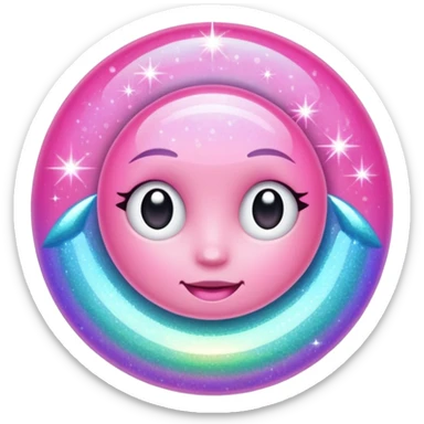 Pink aesthetic sparkles sticker