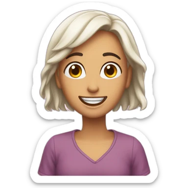 Blanca riendo sticker