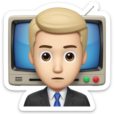 Mr puzzles from smg4, tv head sticker