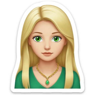 Naked woman boobs out long blonde hair green eyes sticker