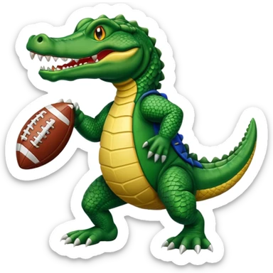 A gator playing football sticker