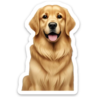 Burj Khalifa and a golden retriever  sticker