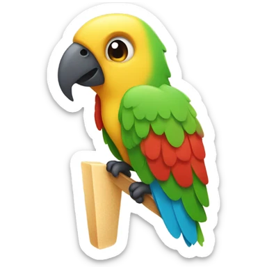 A parrot popsicle sticker