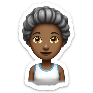 clean girl mit masche in den haaren sticker