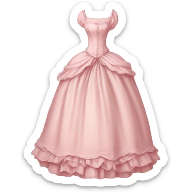 rococo pale pink dress sticker