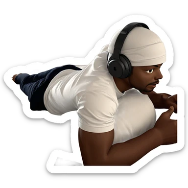 relaxed vibes on the bed sticker