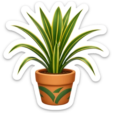 Snake plant potted sticker