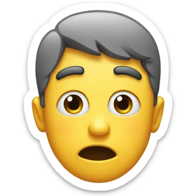 Embarrassed face with eyes looking to the right sticker