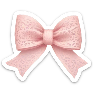 light pink lacey bow  sticker