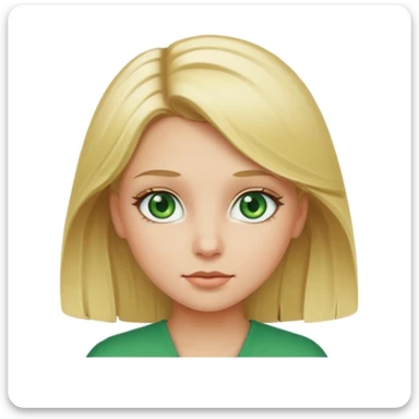 Girl blonde Green eyes sticker