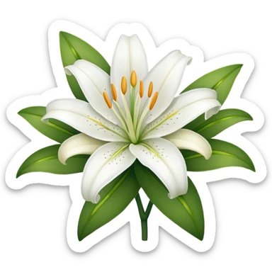 White Lily emoji sticker