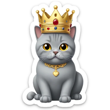 British shorthair with Crown  sticker