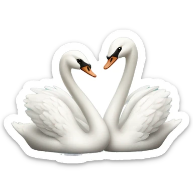 Swan couple sticker