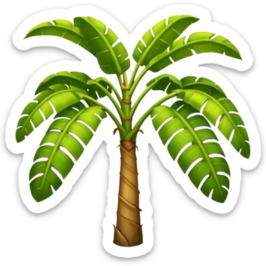 Banana tree, negative:banana. sticker