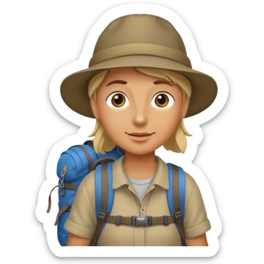 Hiking me  sticker
