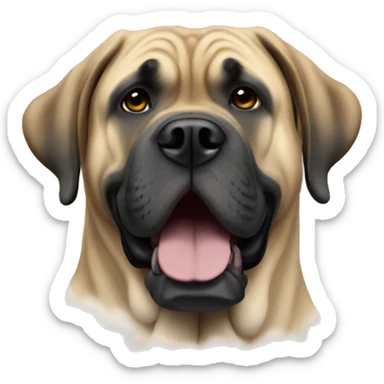 English mastiff waving from heaven sticker