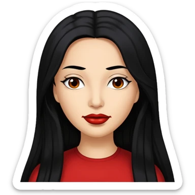 Rozonda Chilli Thomas with long black hair sticker